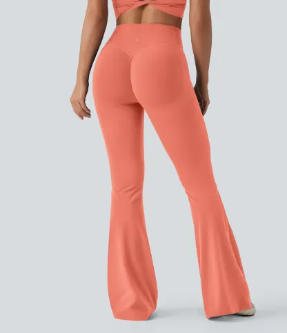 UltraSculpt™ High Waisted Scrunch Butt Lifting Tummy Control Shaping Yoga Flare Leggings with Pockets