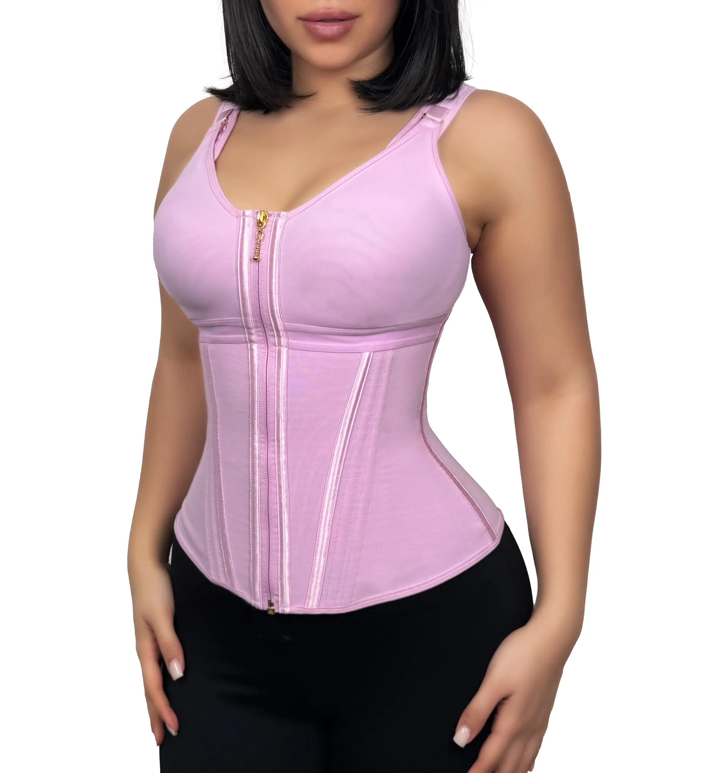 Waist Shapewear Corset for Women Sport Workout Vest for Women Gym Zipper and Hooks