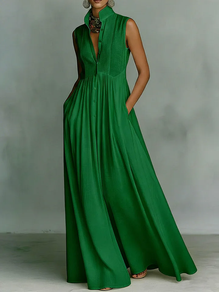 Sleeveless Linen Maxi Dress – Relaxed Minimal Summer Dress