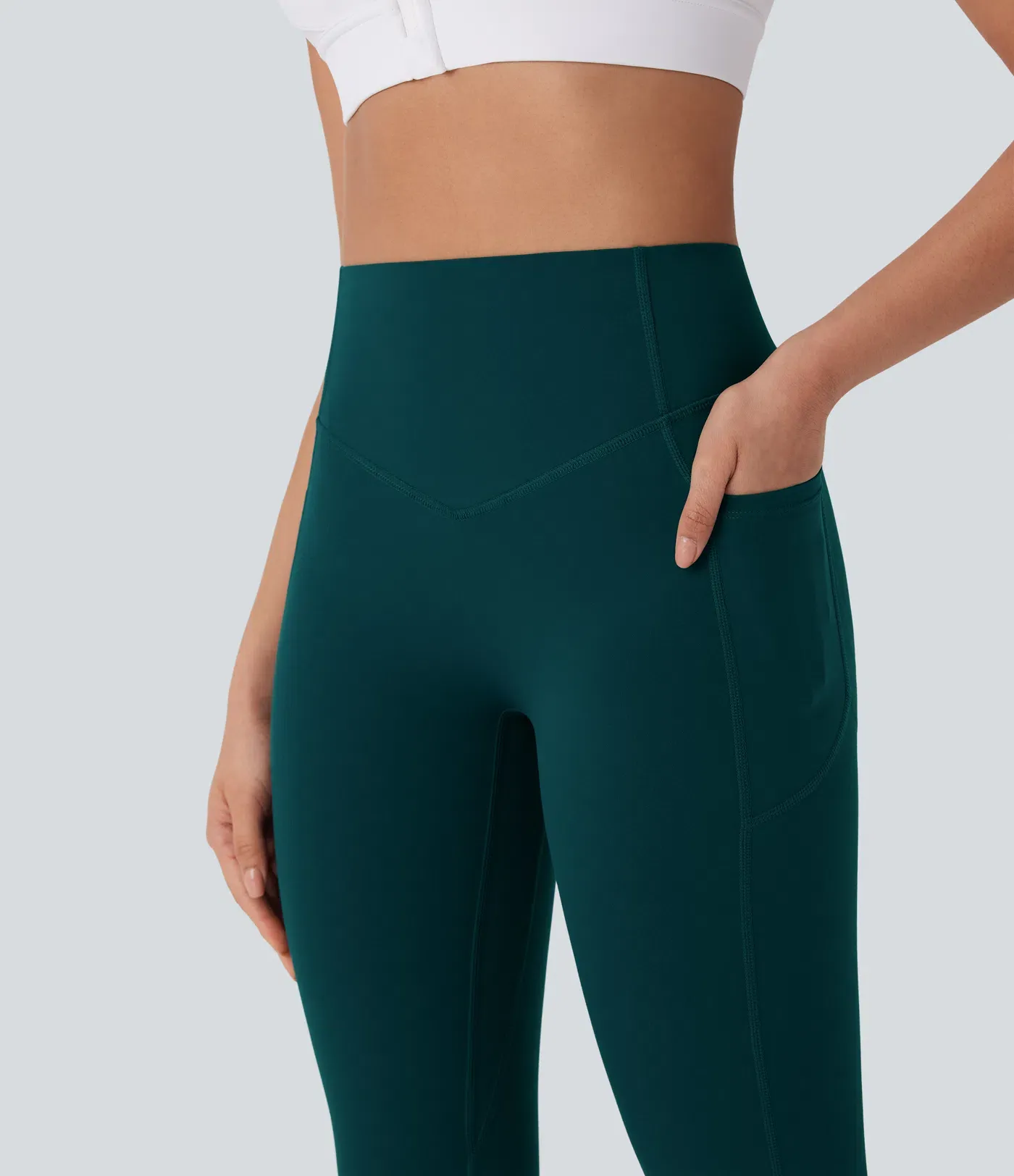 High Waisted Tummy Control Butt Lifting Ruched Pocket Shaping Yoga Leggings