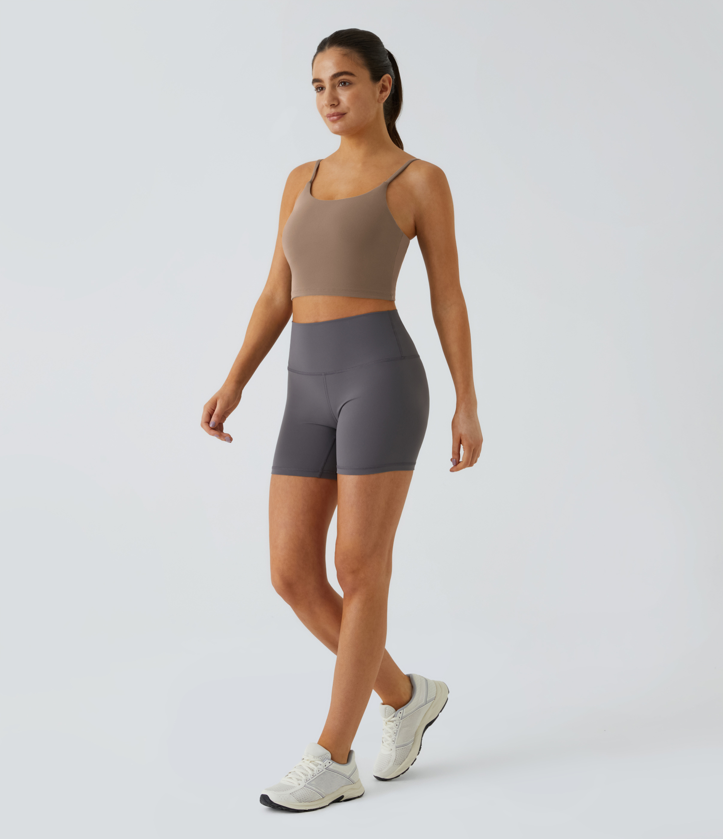 Basic Padded Workout Cropped Low Support Tank Top A-C Cups