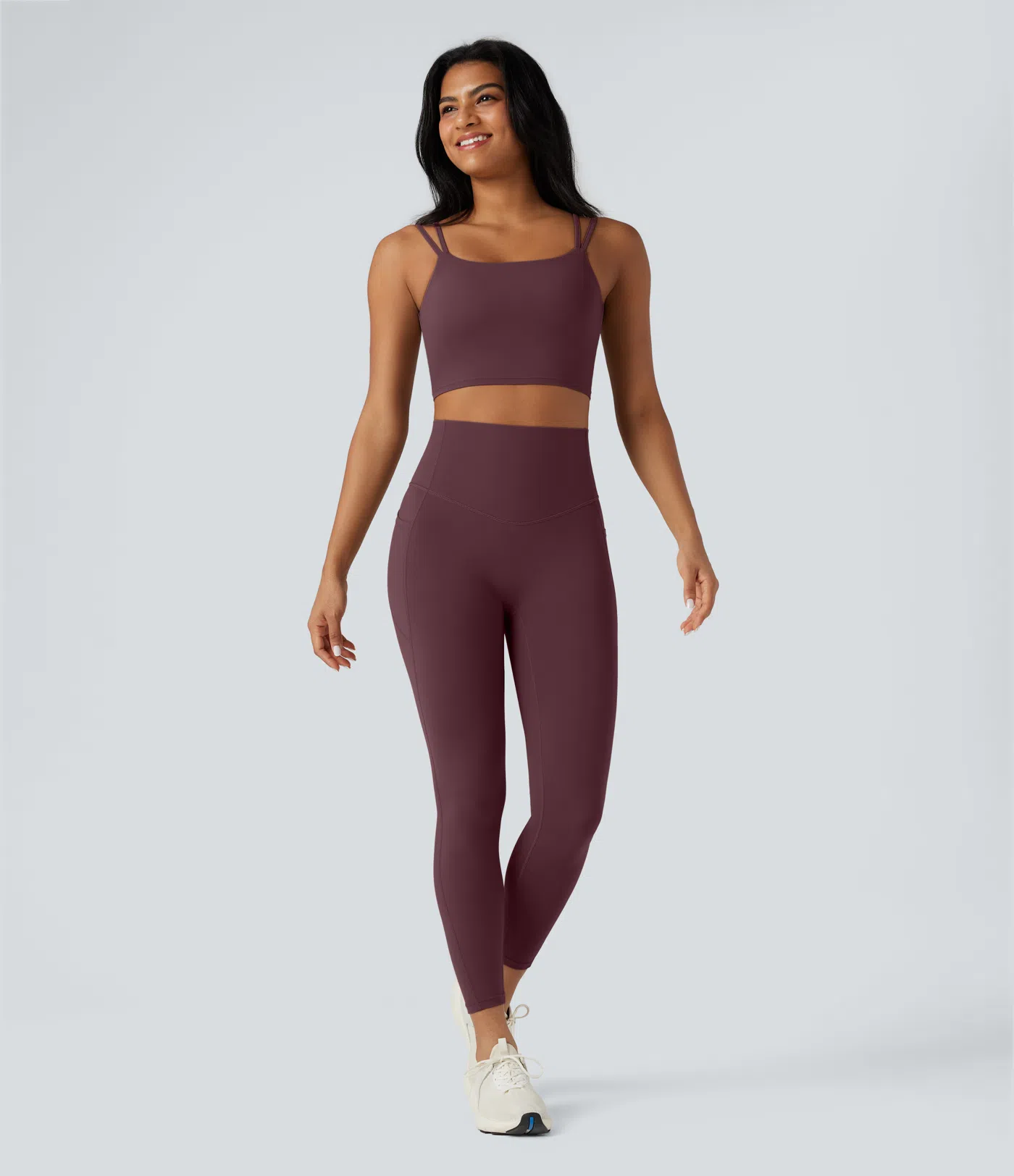 UltraSculpt™ Double Straps Twisted Backless Cropped Yoga Tank Top