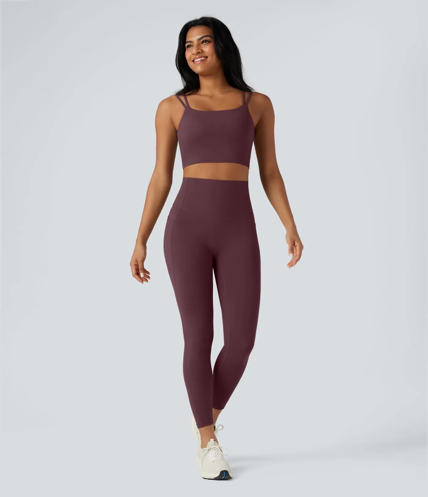 UltraSculpt™ Double Straps Twisted Backless Cropped Yoga Tank Top