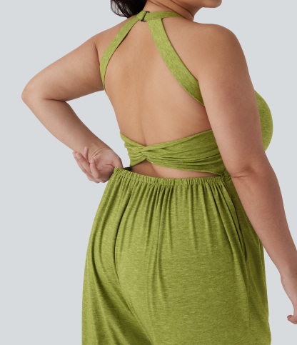 Harem Casual Plus Size Jumpsuit with Pocket-Easy Peezy Edition