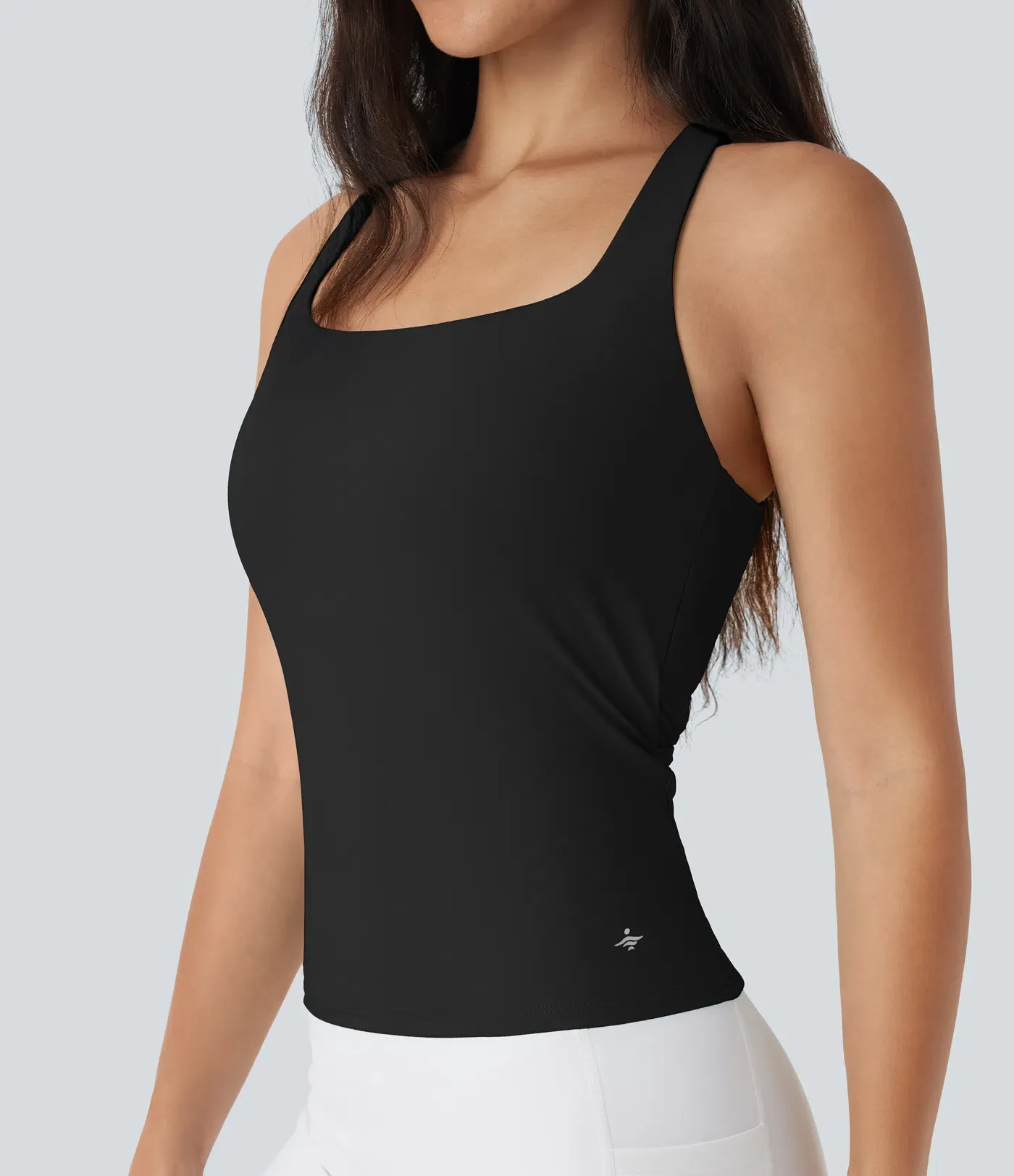 Breathable Square Collar Short Cool Touch Running Vest-extended-UPF50