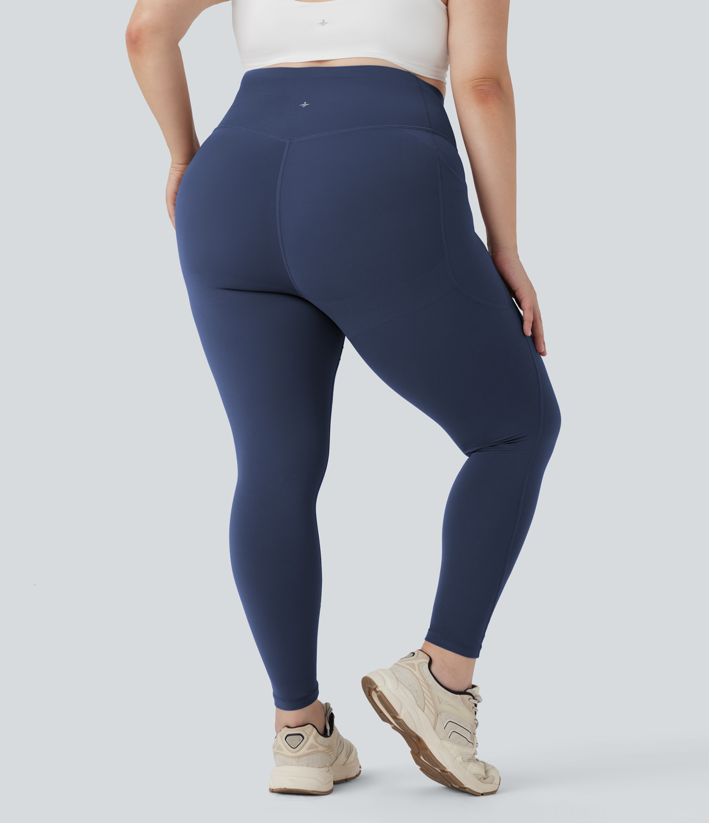Plus Size High Waisted Butt Lifting Tummy Control Shaping Training Leggings with Pockets