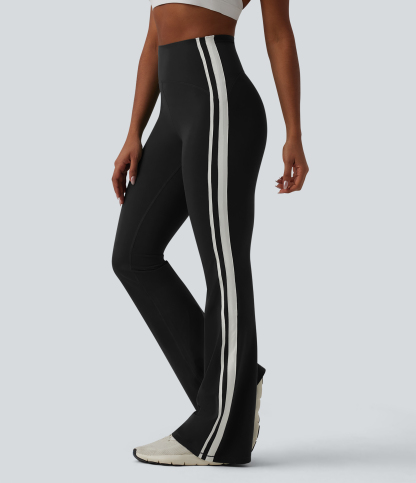Halara UltraSculpt™ High-waisted Tummy Control Side Stripe Yoga 7/8 Flare Leggings