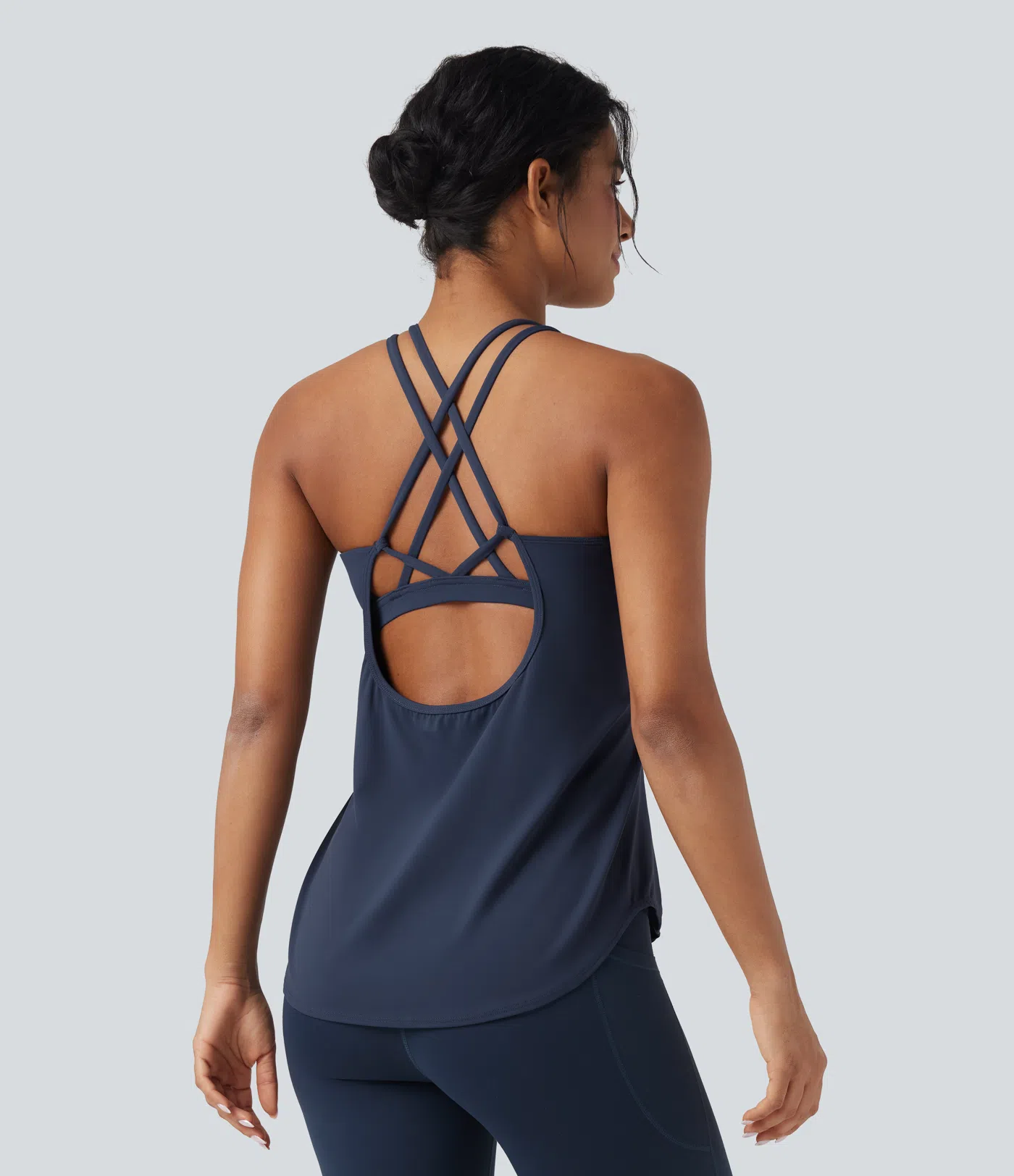 Crewneck Cross Backless Running Vest D-F Cup