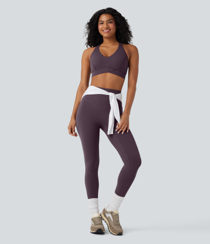 Halara UltraSculpt™ Medium Support V Neck Racerback Training Sports Bra