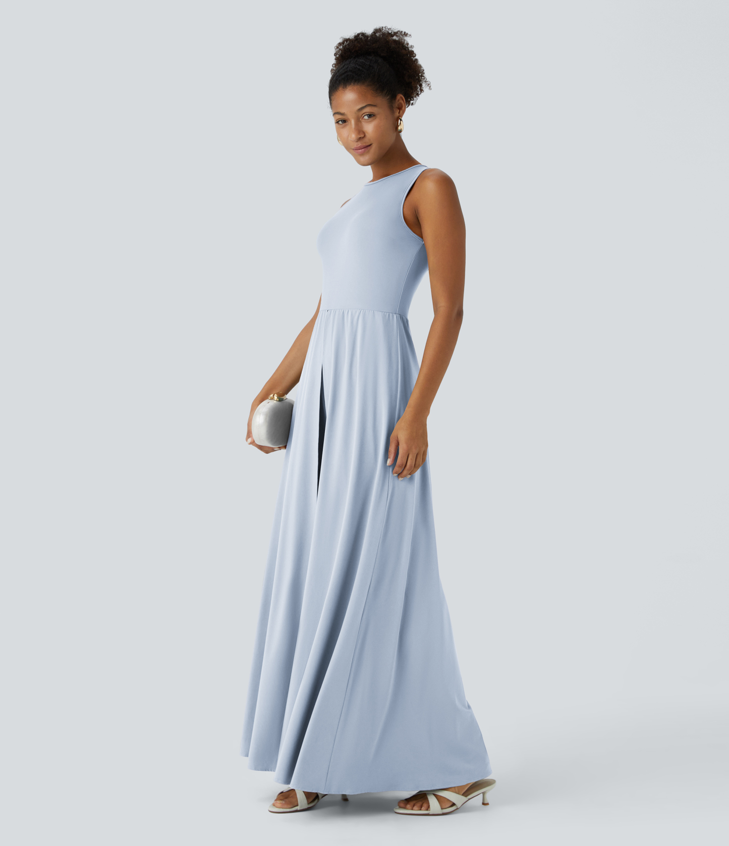 Zipper Sleeveless Pocket Contrast Quick Dry Jumpsuit