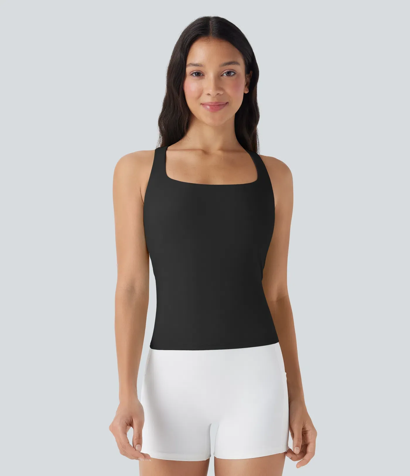 Breathable Square Collar Short Cool Touch Running Vest-extended-UPF50