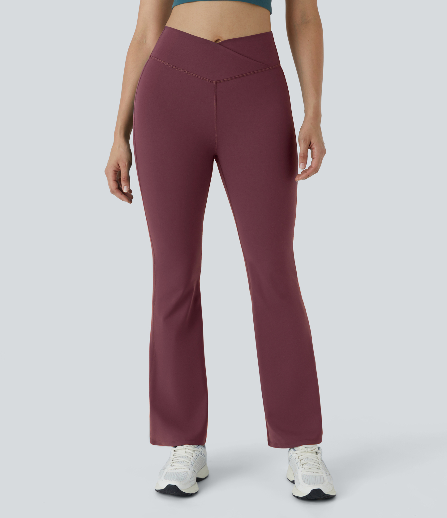 DayStretch High Waisted Crossover Flare Yoga Leggings