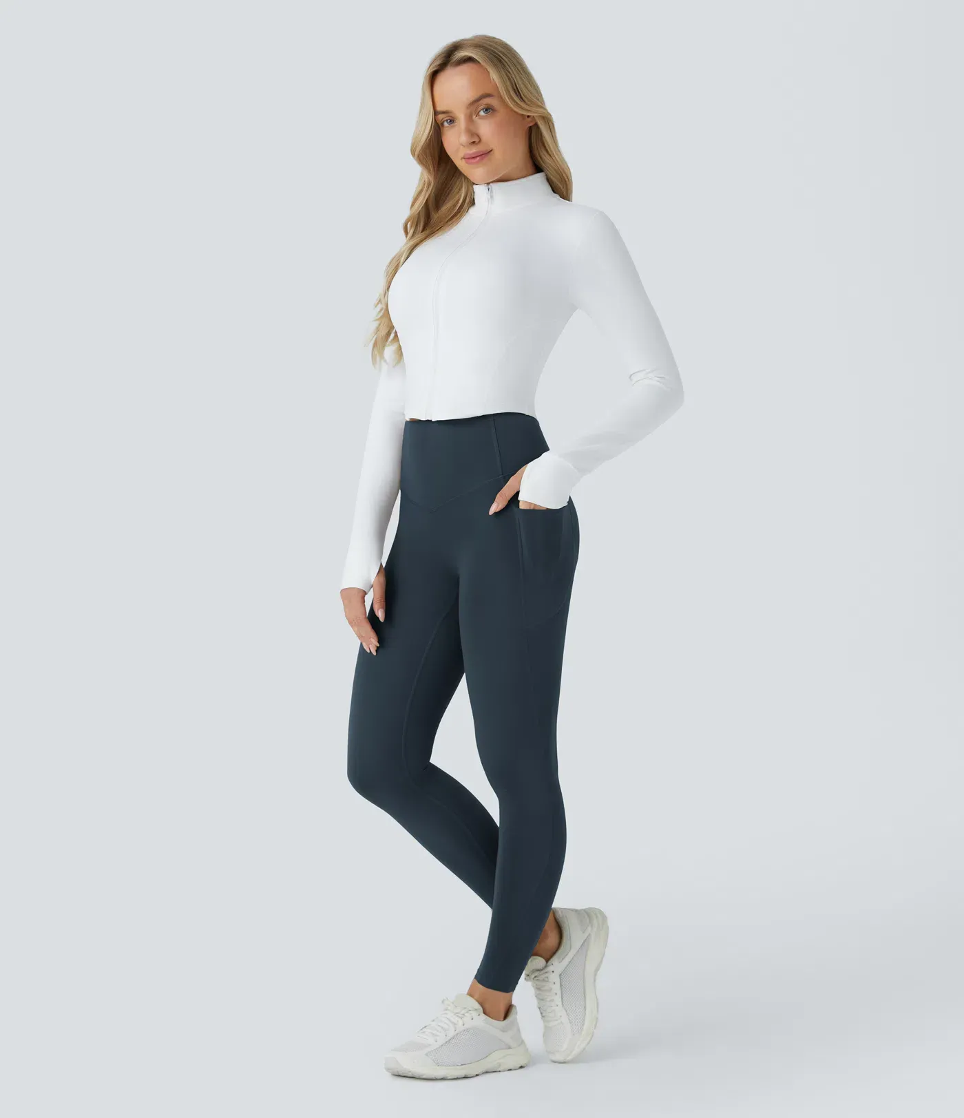 High Waisted Butt Lifting Tummy Control Pocket Shaping Workout Leggings