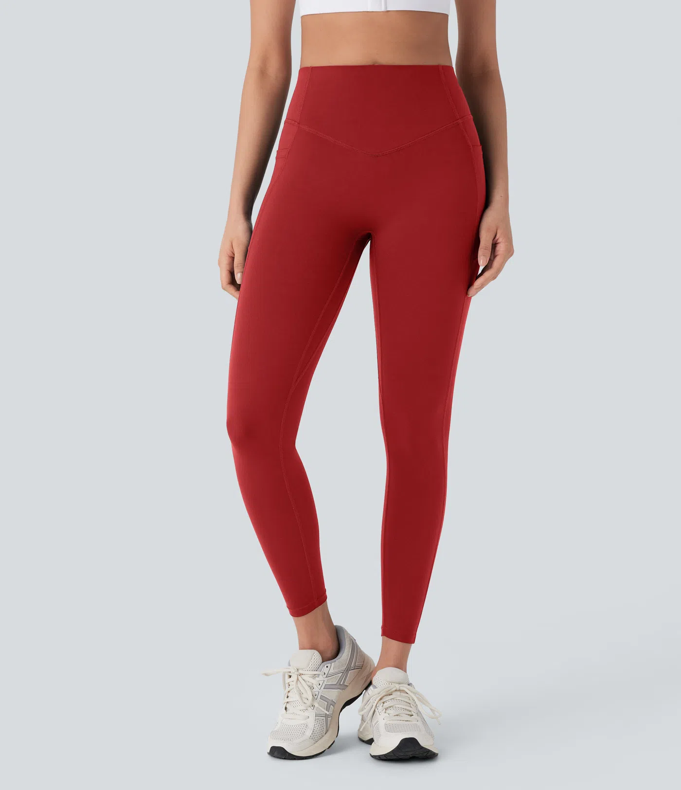 High Waisted Tummy Control Butt Lifting Ruched Pocket Shaping Yoga Leggings