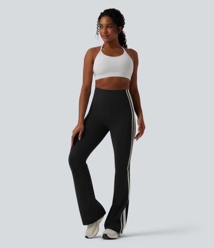 Halara UltraSculpt™ High-waisted Tummy Control Side Stripe Yoga 7/8 Flare Leggings