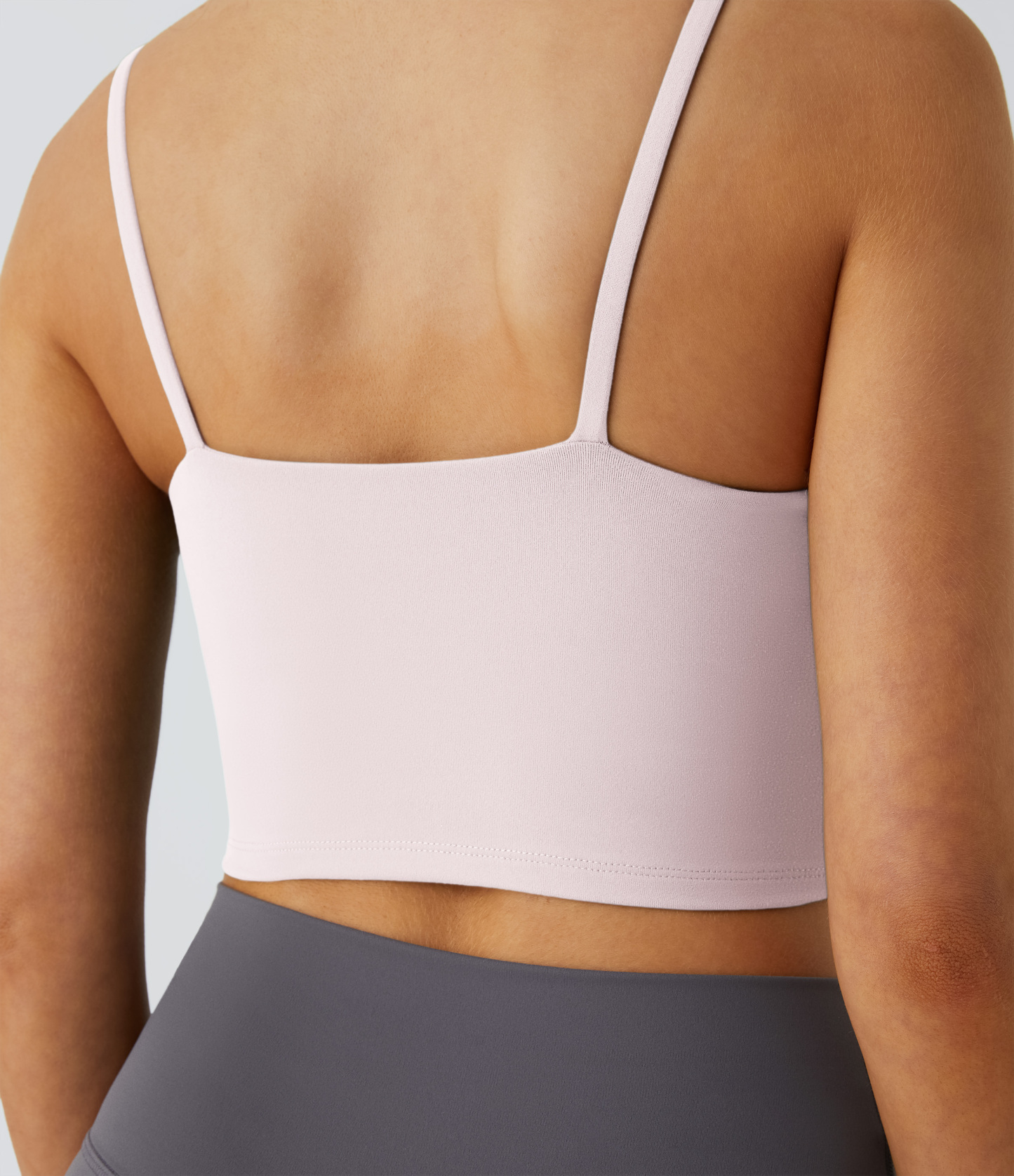 Basic Padded Workout Cropped Low Support Tank Top A-C Cups