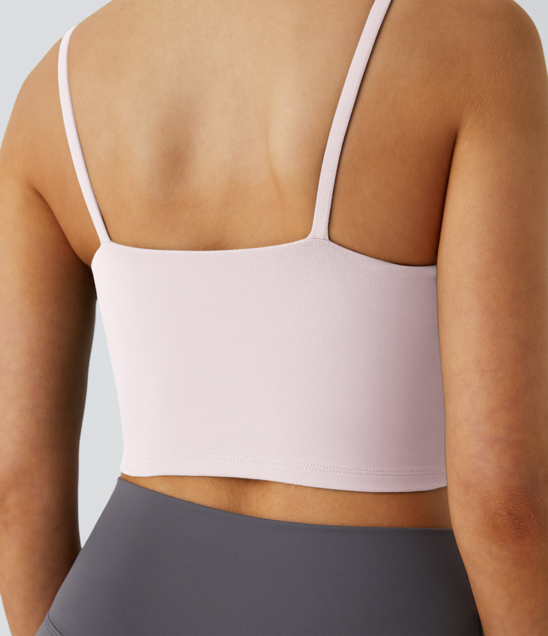 Basic Padded Workout Cropped Low Support Tank Top A-C Cups
