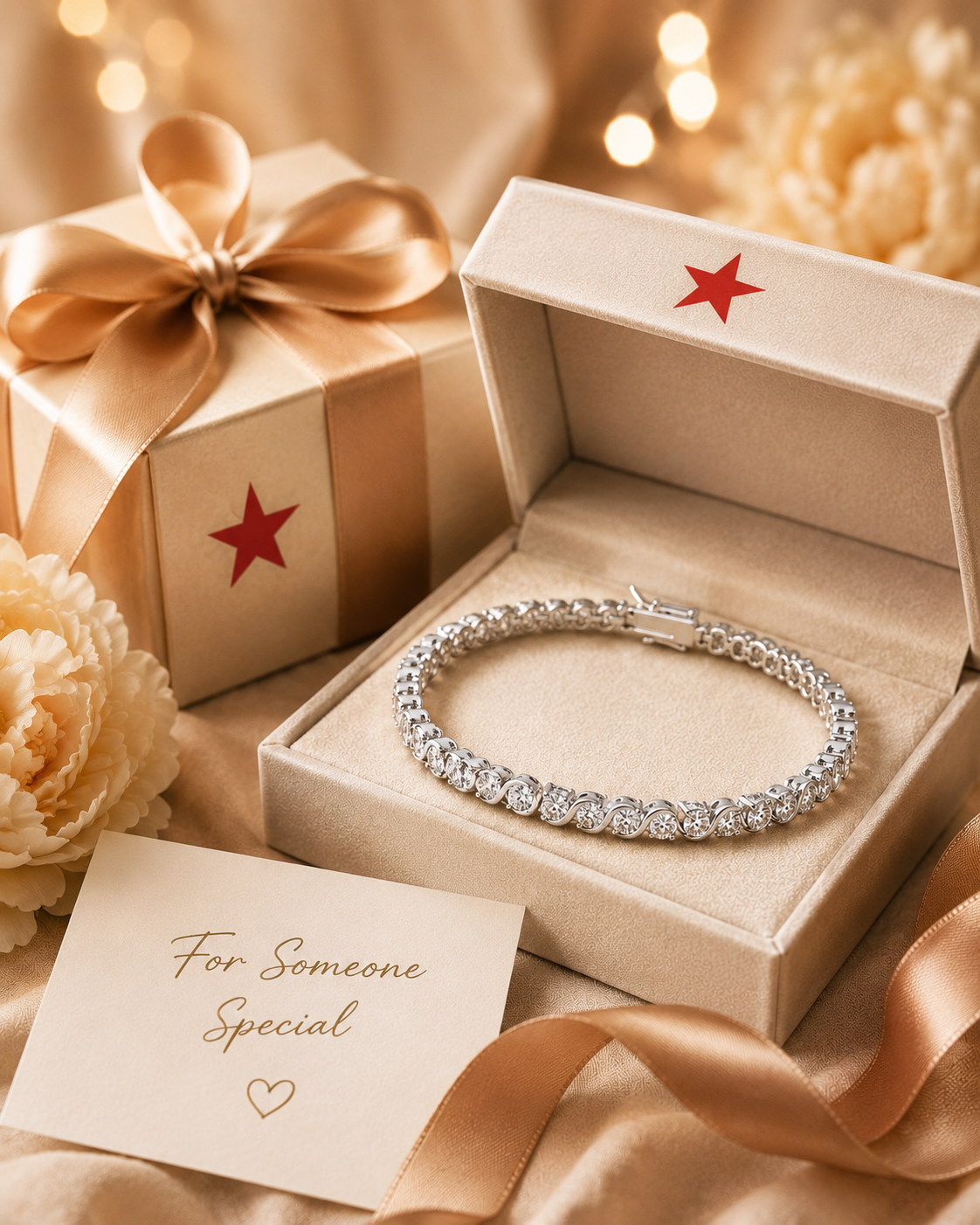 Luxe Sparkle Cubic Zirconia Tennis Bracelet