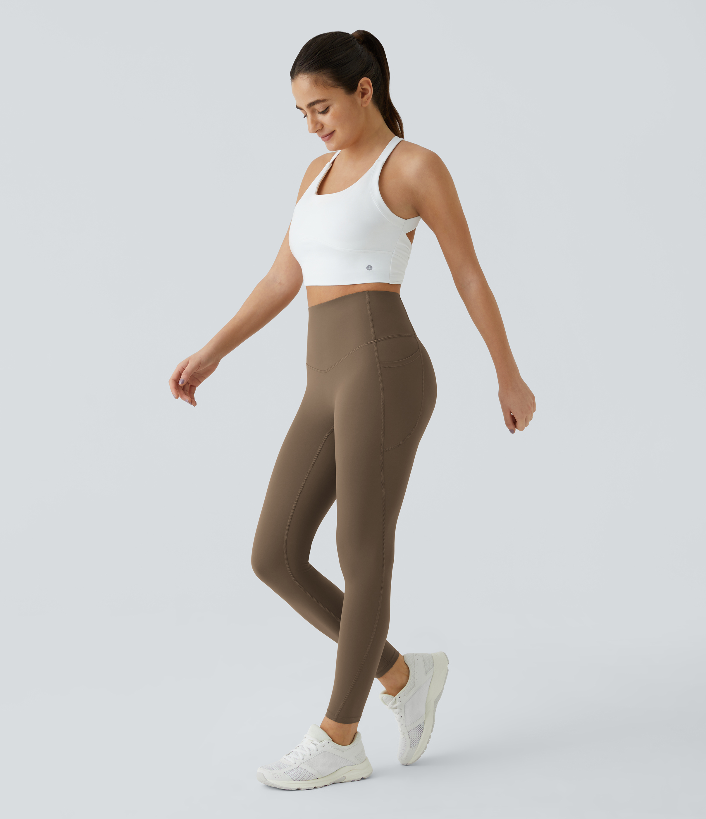 High Waisted Tummy Control Pocket Shaping Training Leggings