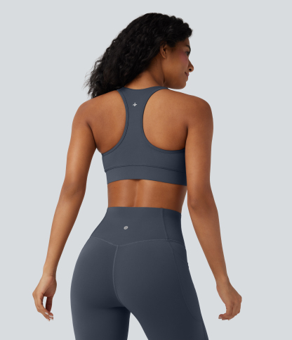 Halara UltraSculpt™ Medium Support V Neck Racerback Training Sports Bra