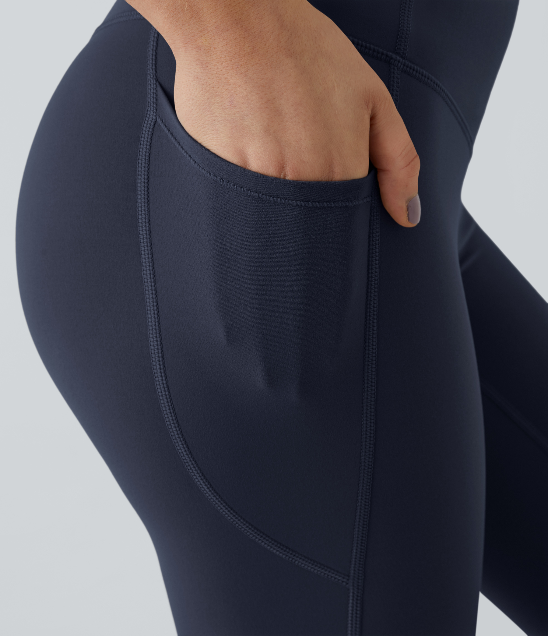 High Waisted Tummy Control Pocket Shaping Training Leggings