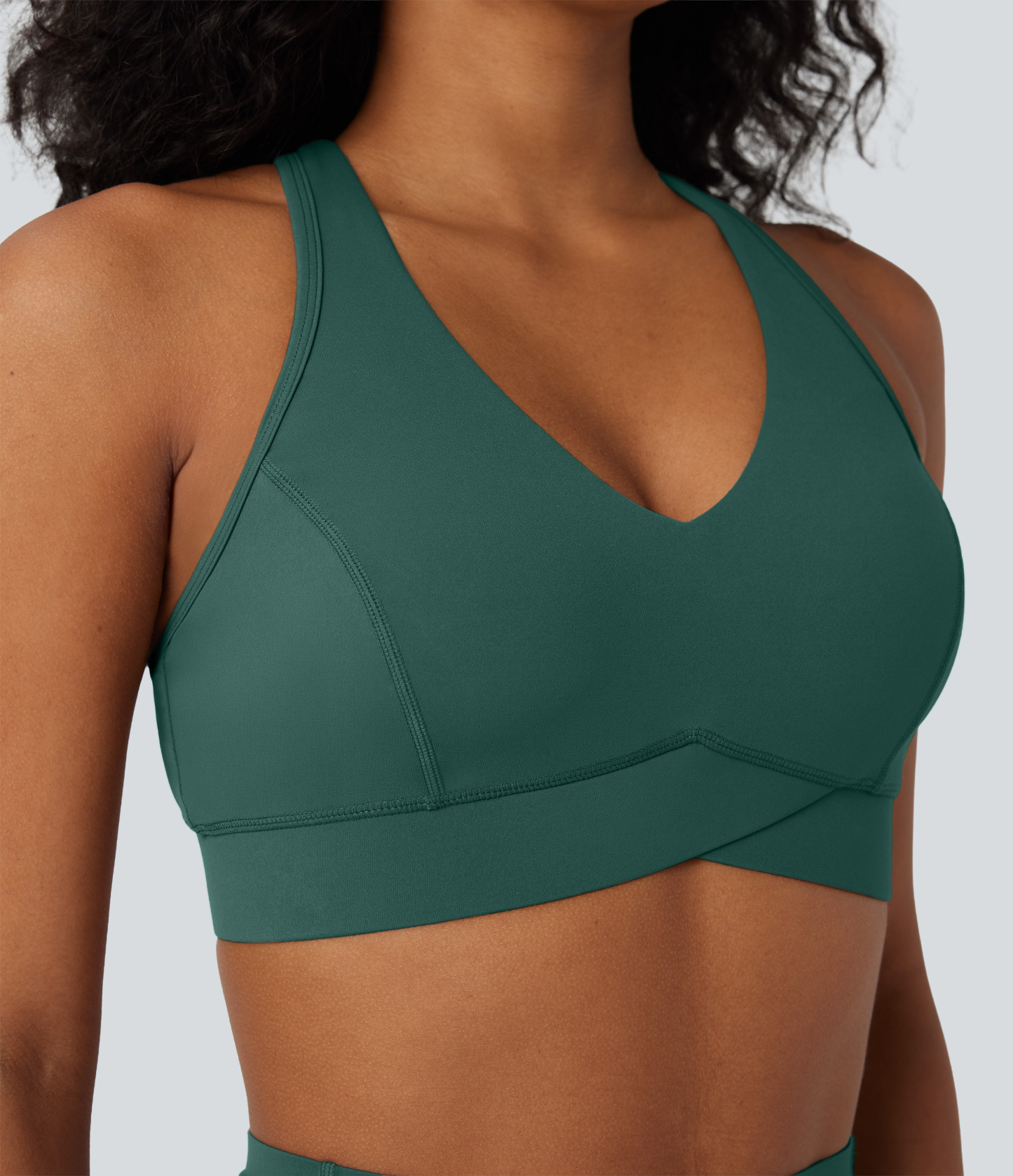 Halara UltraSculpt™ Medium Support V Neck Racerback Training Sports Bra
