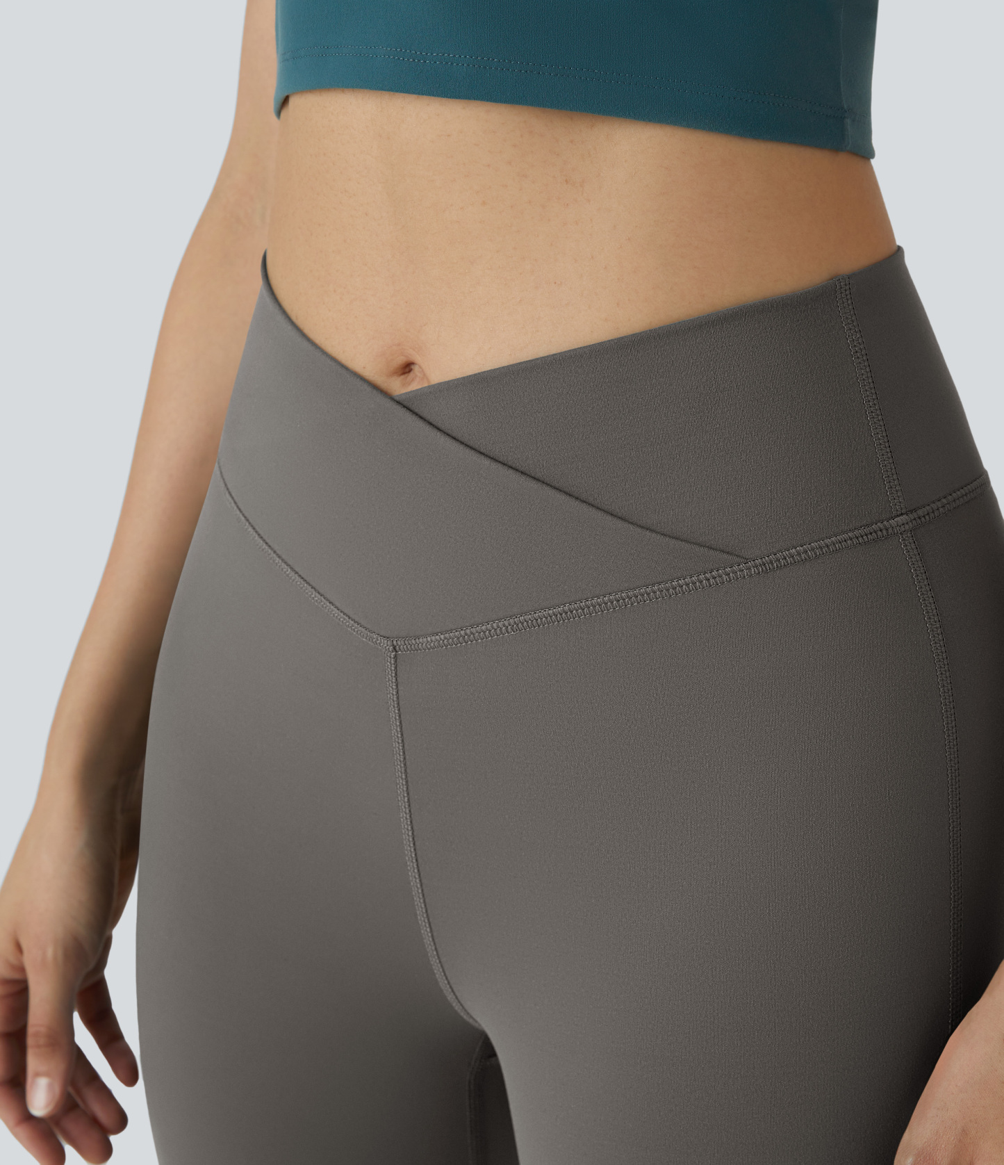 DayStretch High Waisted Crossover Flare Yoga Leggings
