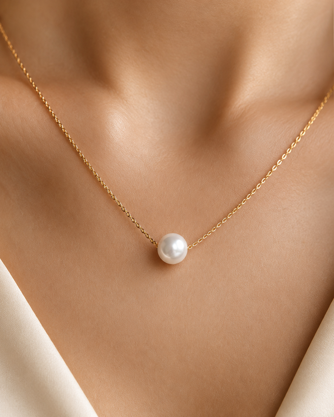 Elegant Pearl Slider Pendant Necklace for Women