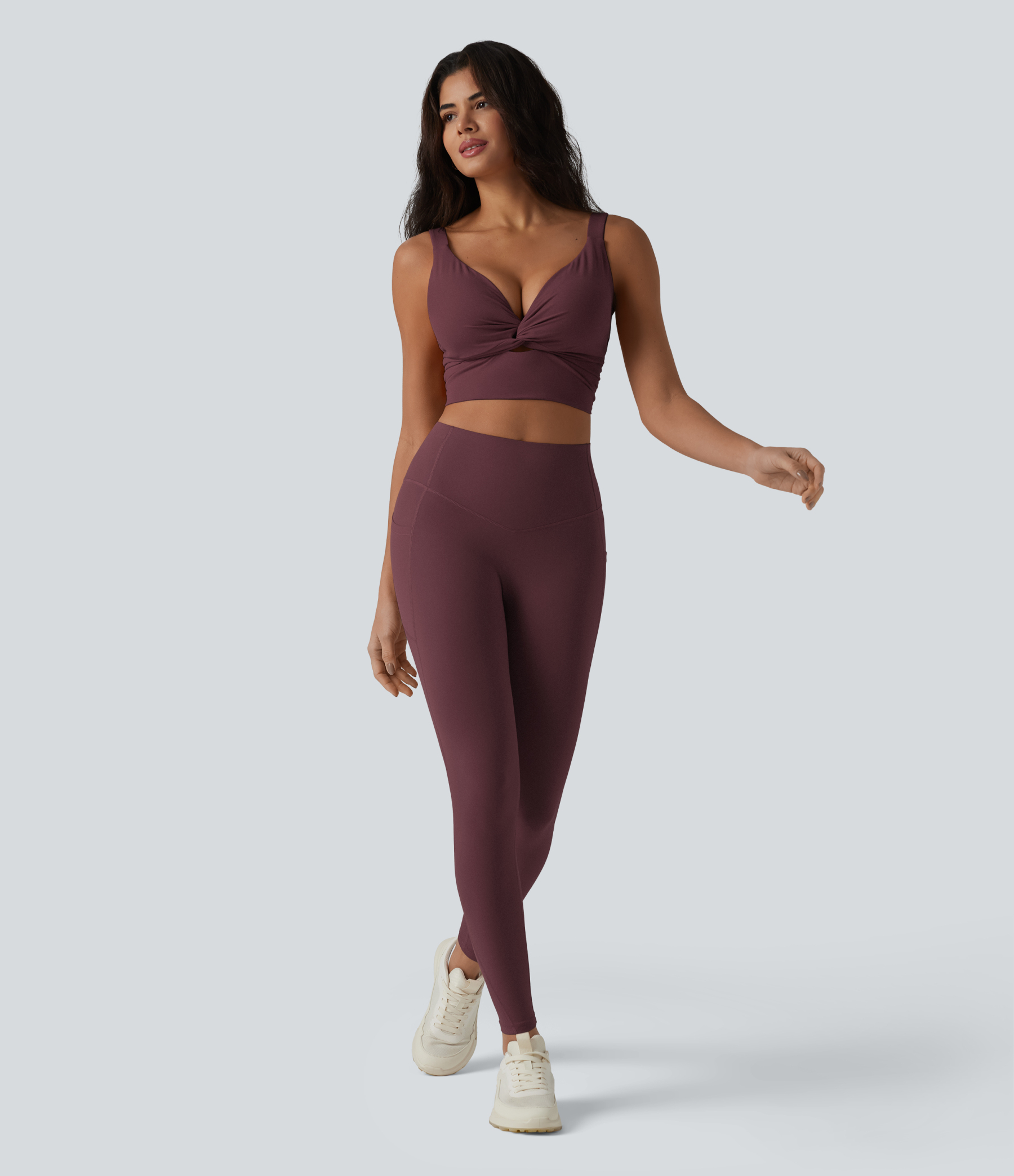 Low Support Push-Up Yoga Sports Bra D-F Cups