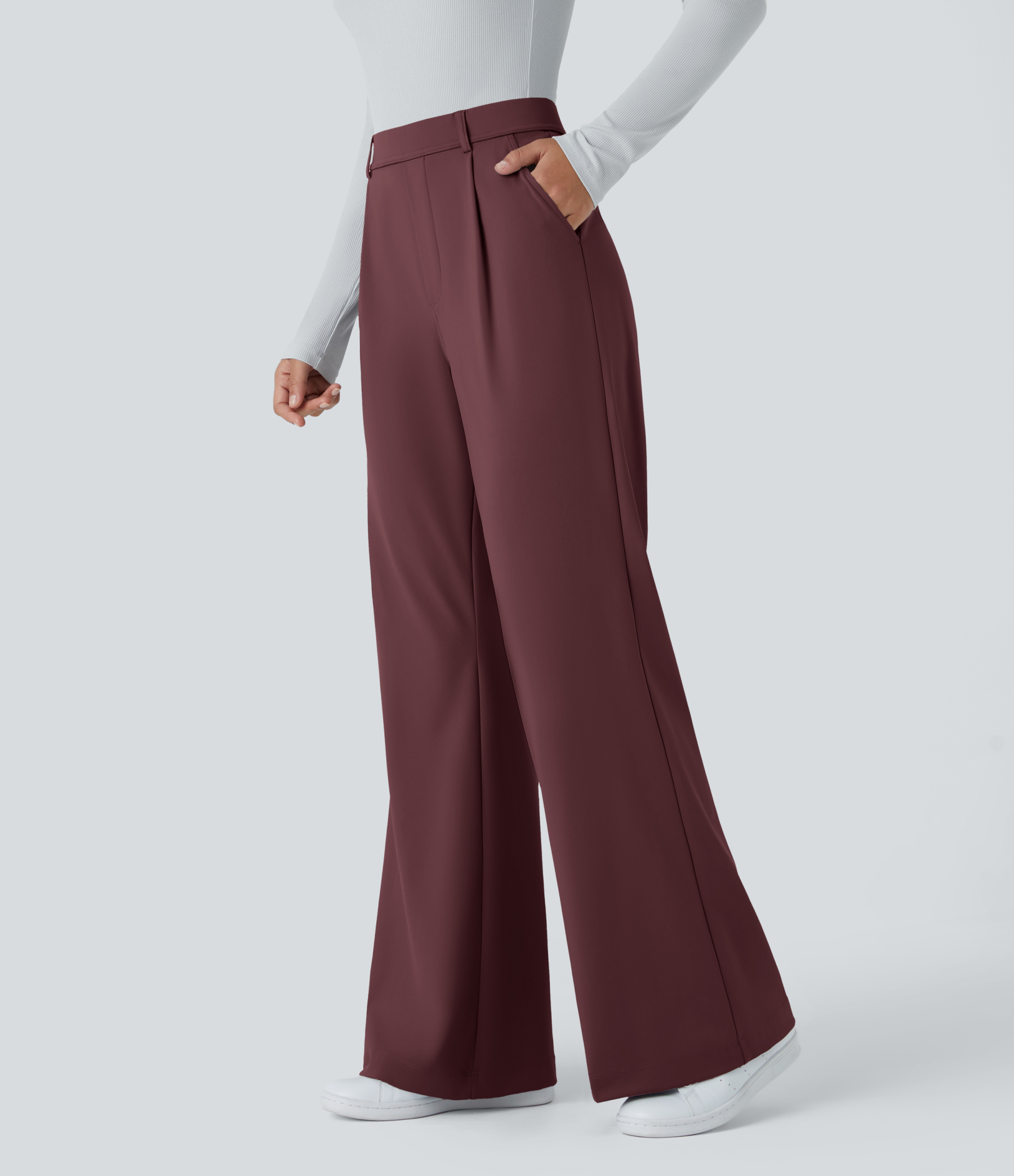 DayStretch High Waisted Pocket Work Flare Pants