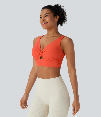 SoftlyZero™ Airy Low Support Cut Out Cool Touch Yoga Sports Bra D-F Cups-UPF50+