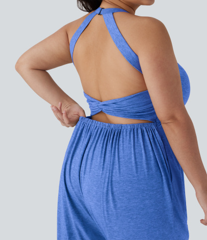Harem Casual Plus Size Jumpsuit with Pocket-Easy Peezy Edition