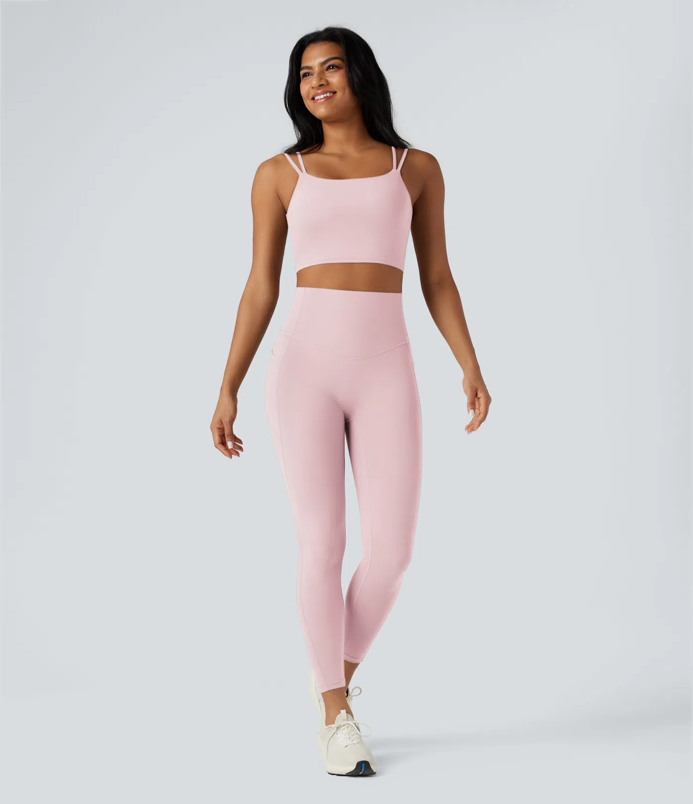 UltraSculpt™ Double Straps Twisted Backless Cropped Yoga Tank Top