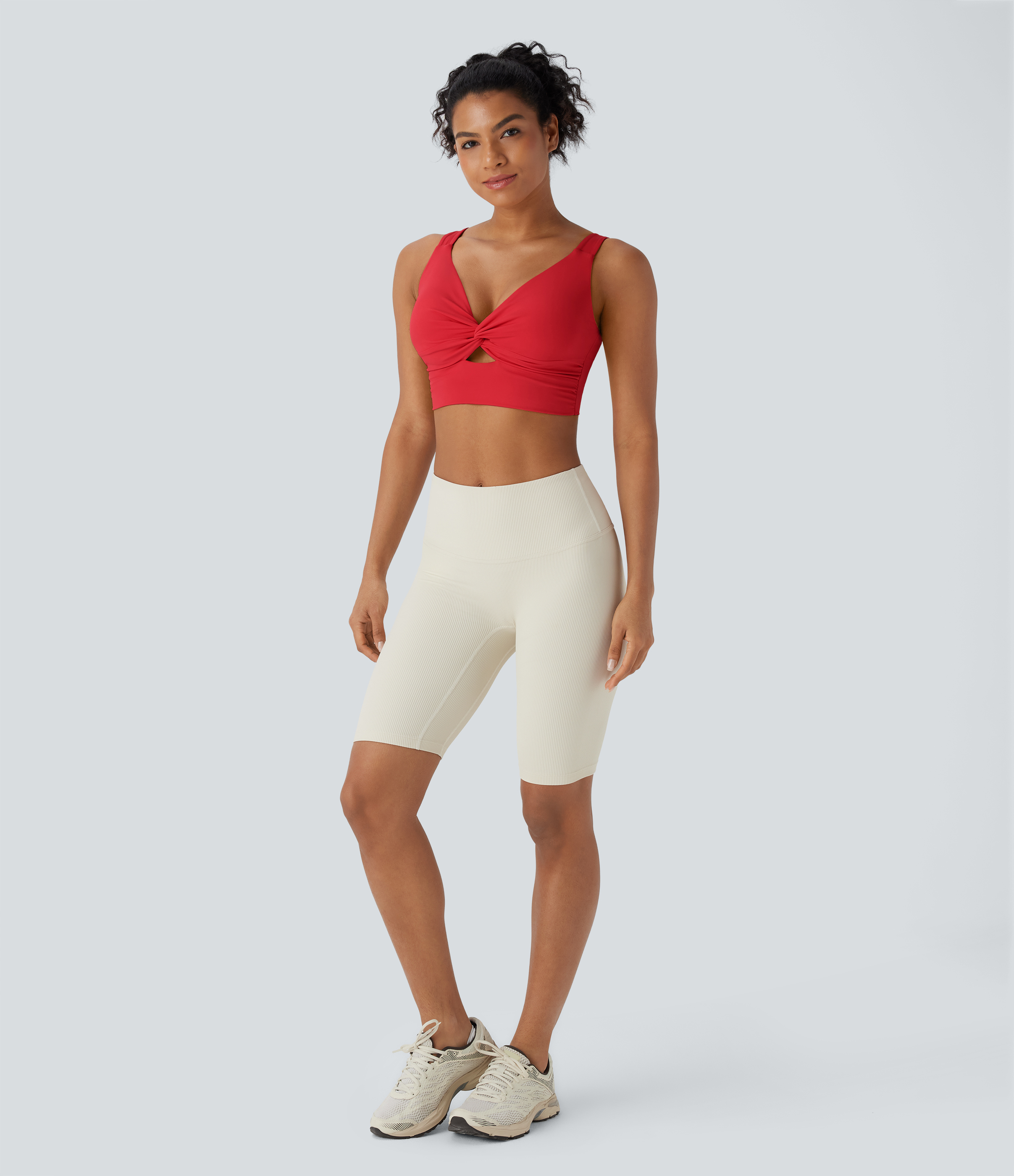 SoftlyZero™ Airy Low Support Cut Out Cool Touch Yoga Sports Bra D-F Cups-UPF50+