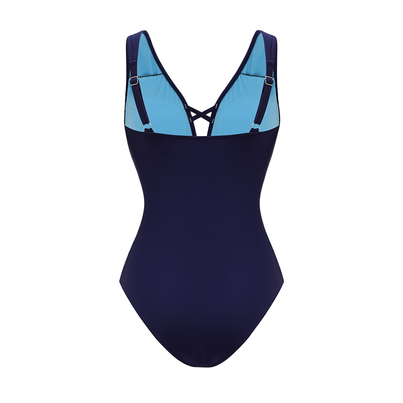 Laser Hollow Out One Piece Swimsuit and Skirt