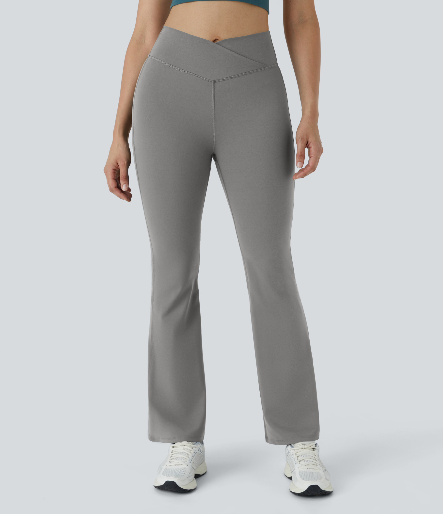 DayStretch High Waisted Crossover Flare Yoga Leggings