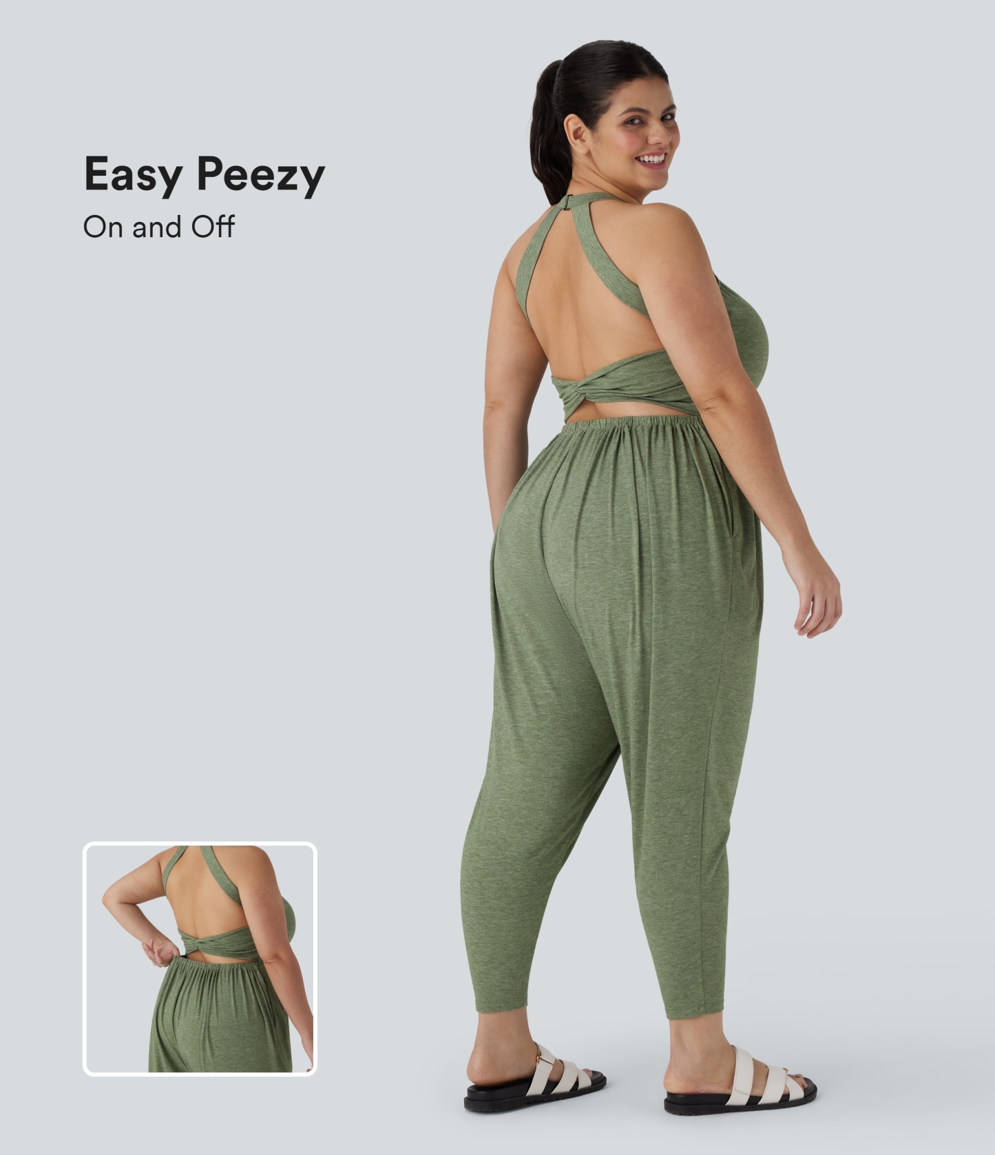 Harem Casual Plus Size Jumpsuit with Pocket-Easy Peezy Edition