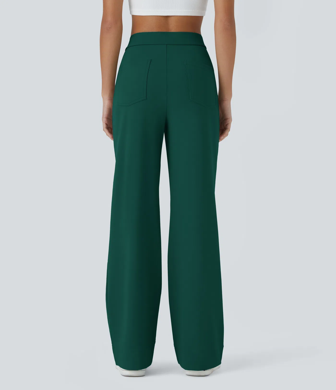 DayStretch High Waisted Pockets Straight Leg Casual Pants