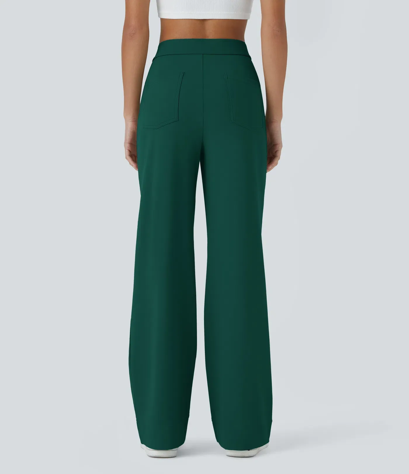 DayStretch High Waisted Pockets Straight Leg Casual Pants