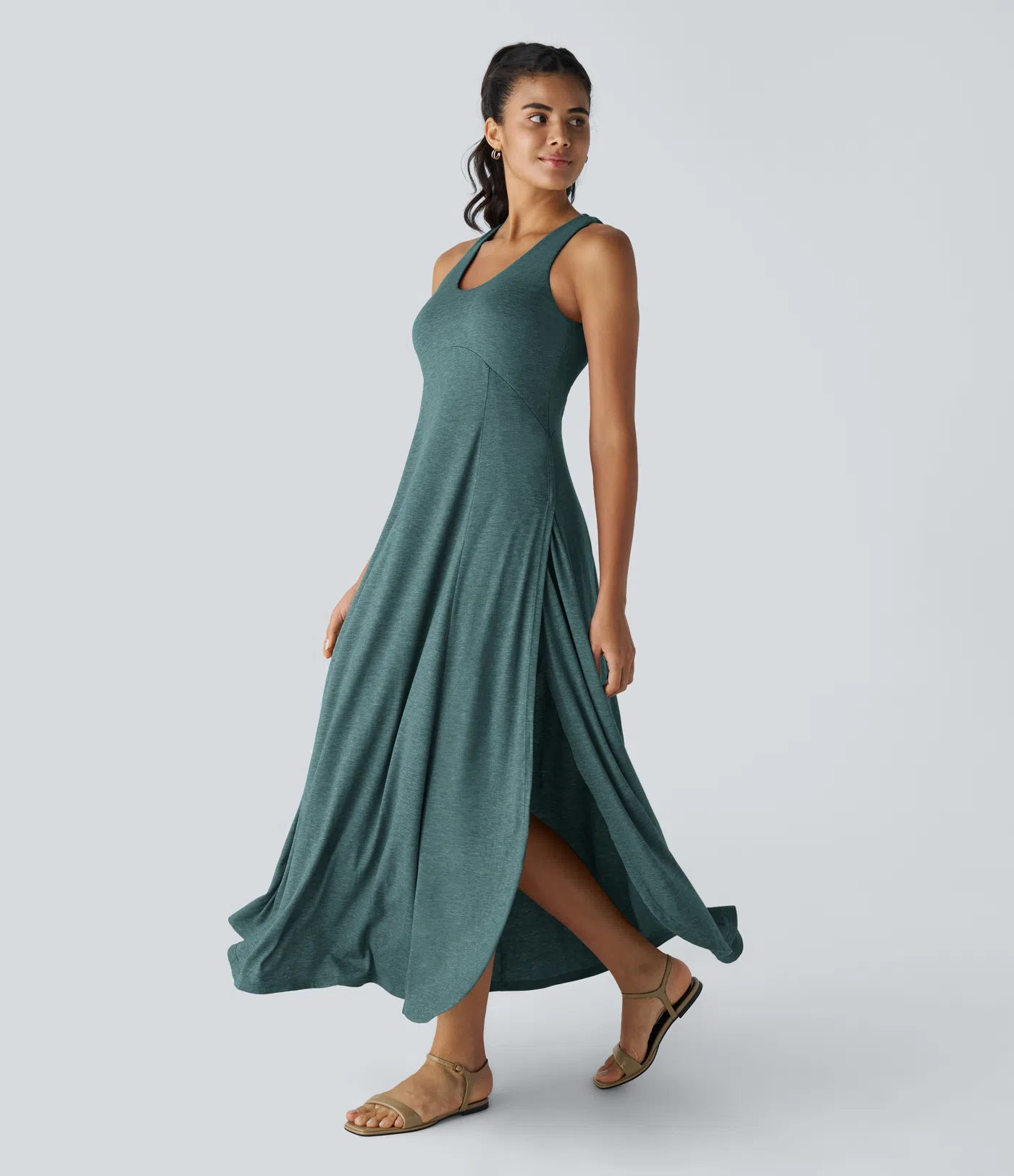 U-Neck Elegant Long Casual Sling Dress