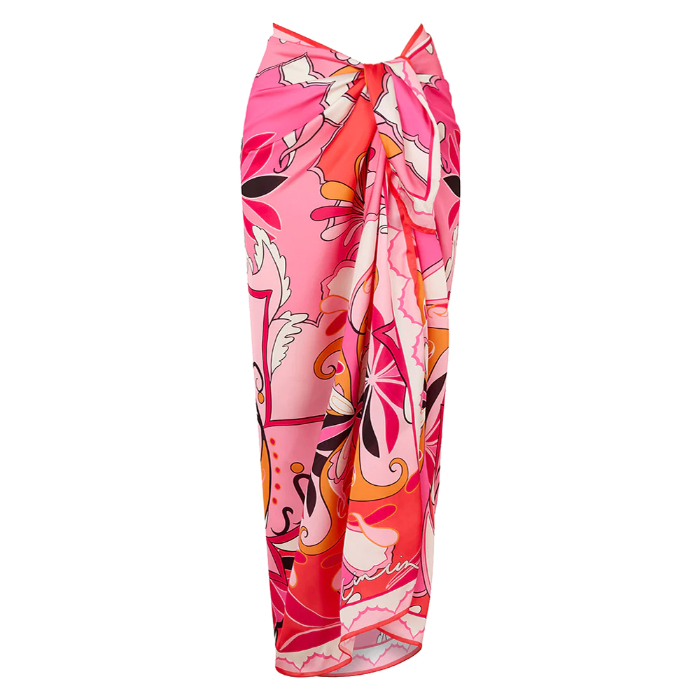 Printed One Piece Swimsuit and Sarong Flaxmaker