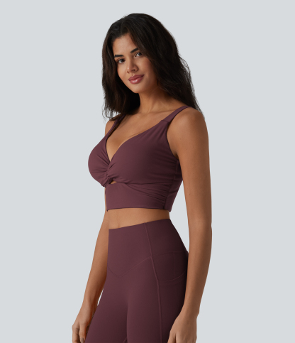 Low Support Push-Up Yoga Sports Bra D-F Cups