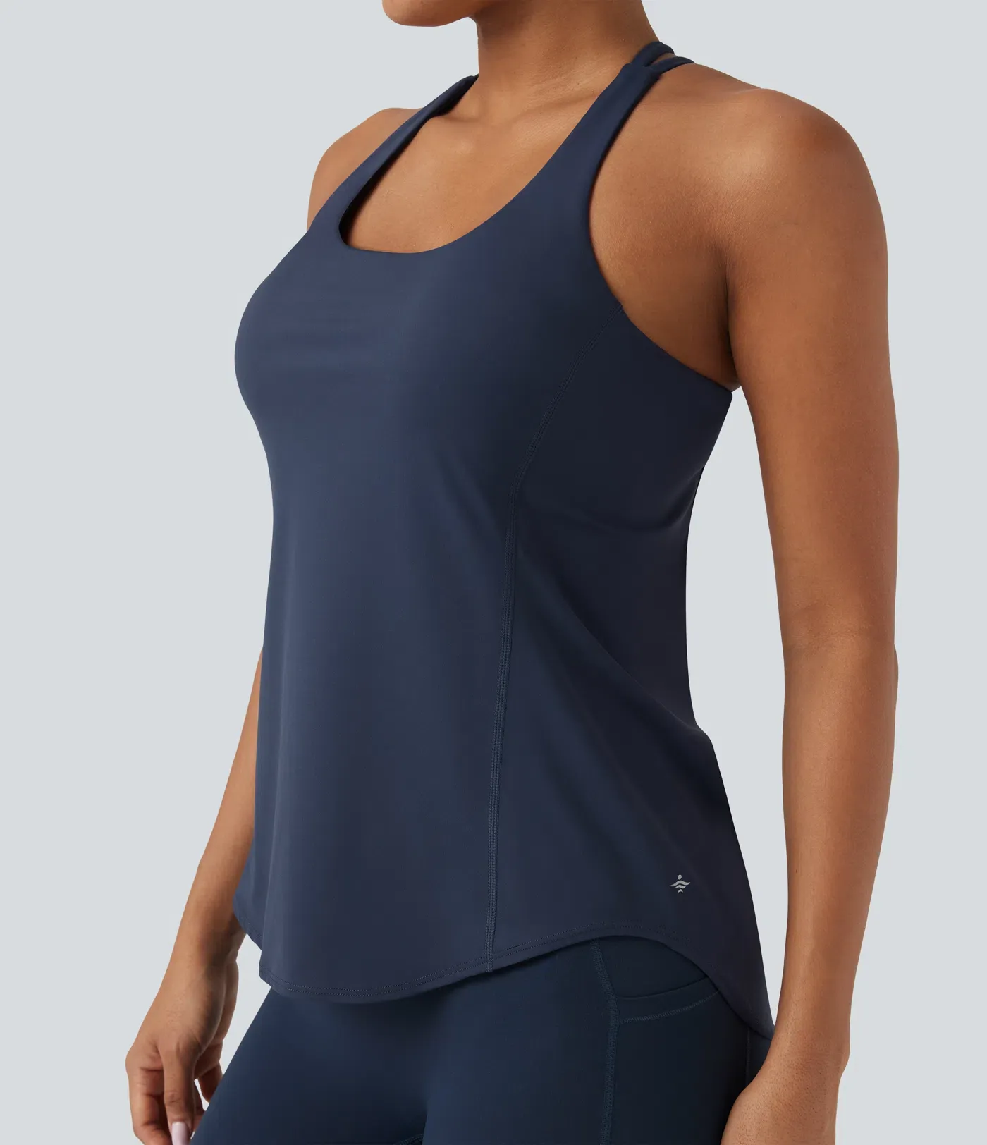 Crewneck Cross Backless Running Vest D-F Cup