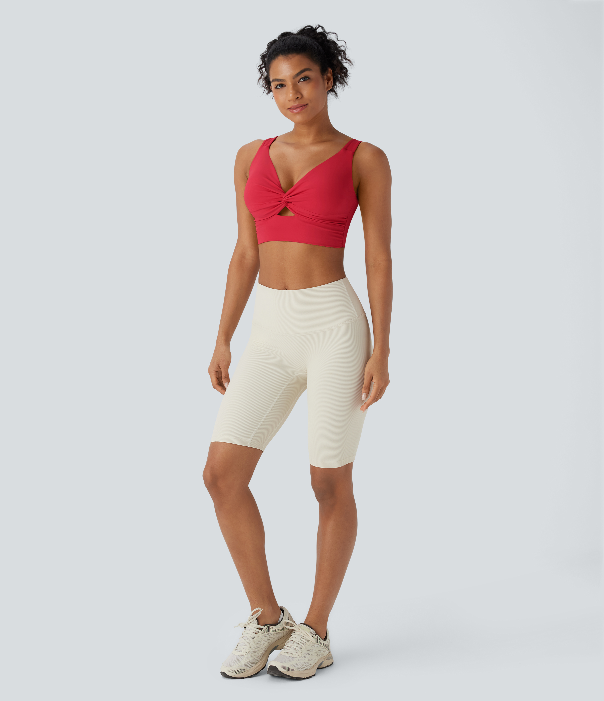 SoftlyZero™ Airy Low Support Cut Out Cool Touch Yoga Sports Bra D-F Cups-UPF50+