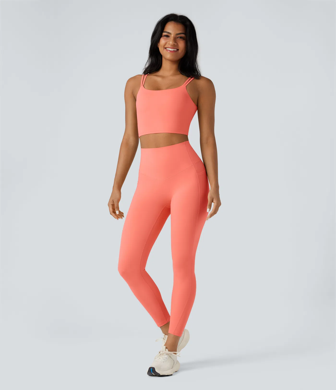 UltraSculpt™ Double Straps Twisted Backless Cropped Yoga Tank Top