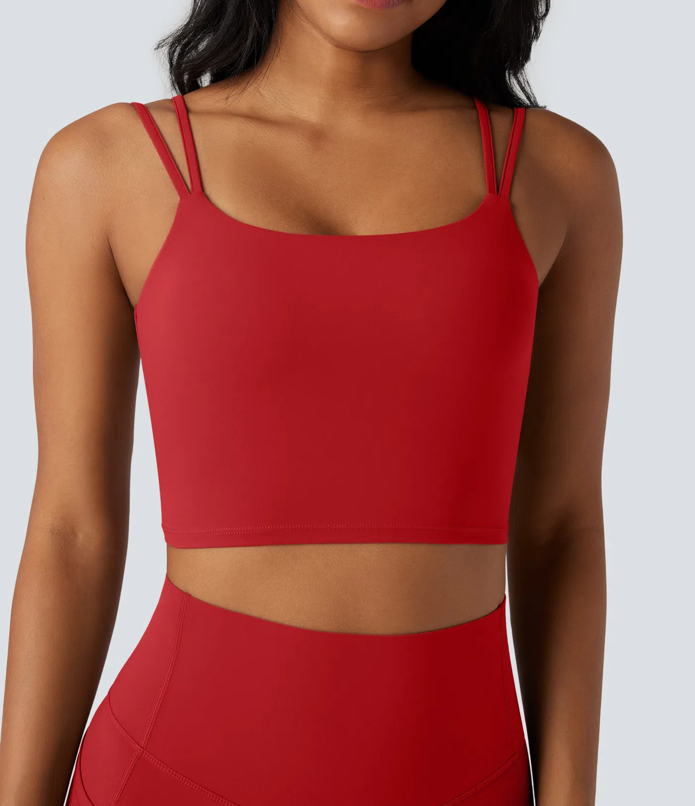 UltraSculpt™ Double Straps Twisted Backless Cropped Yoga Tank Top
