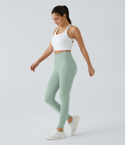 High Waisted Tummy Control Pocket Shaping Training Leggings