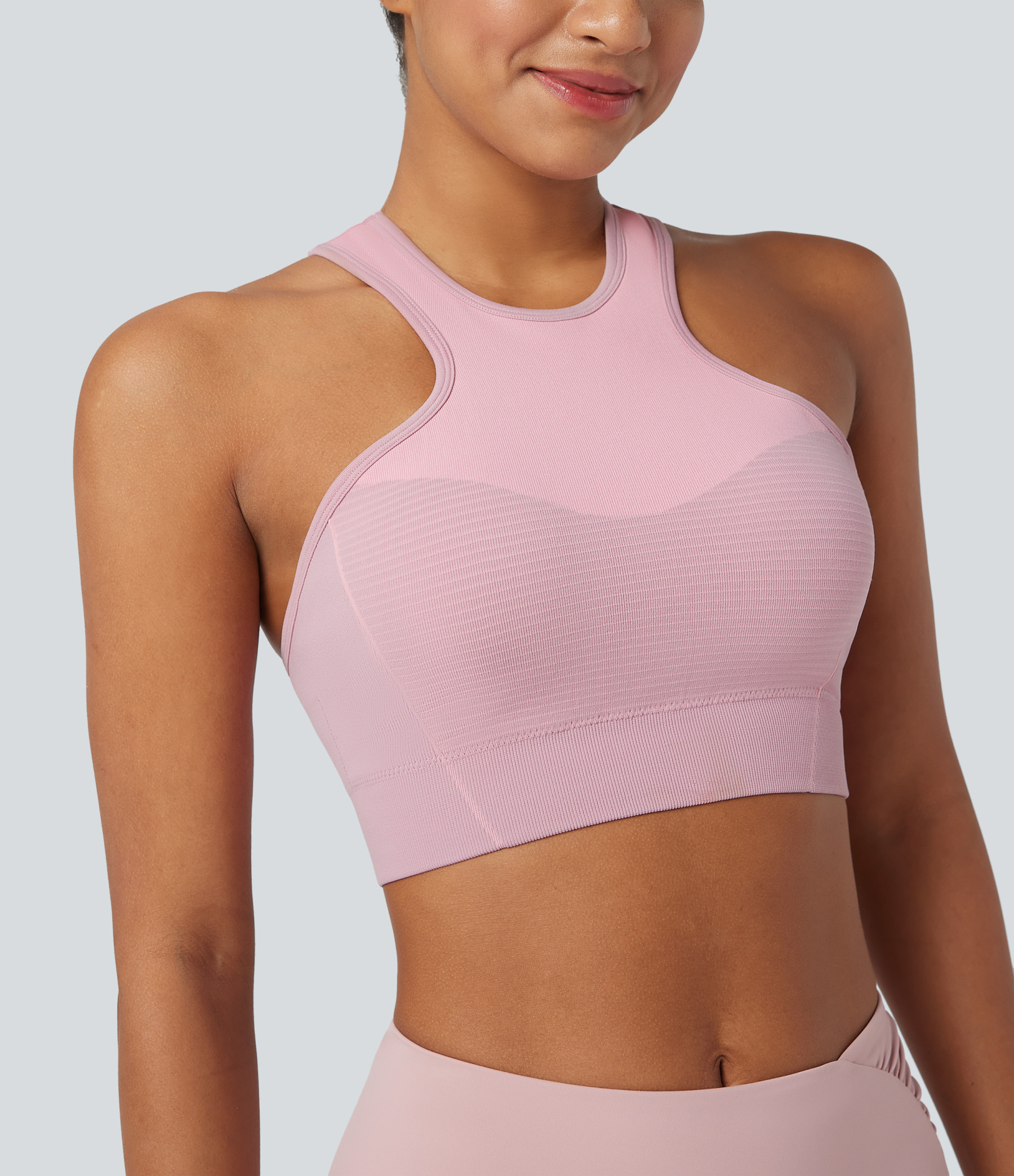 OneForm Seamless Flow Low Support Racerback Yoga Sports Bra