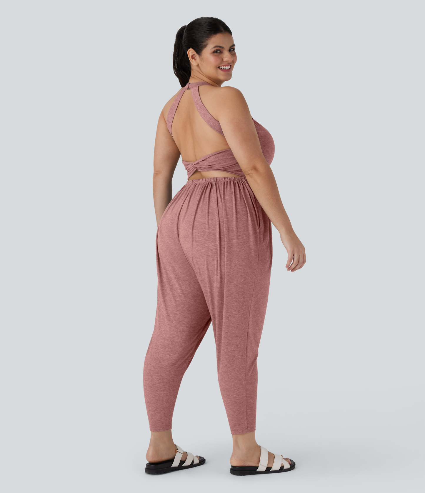 Harem Casual Plus Size Jumpsuit with Pocket-Easy Peezy Edition