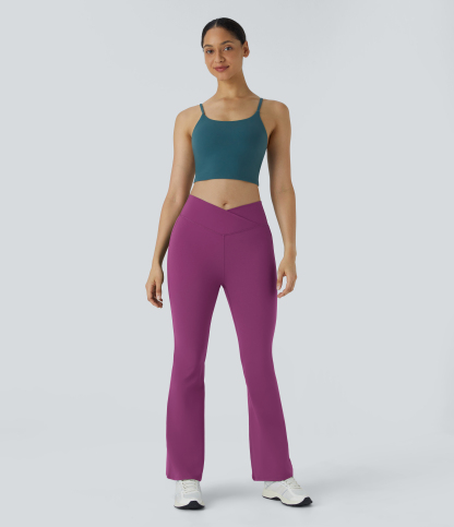 DayStretch High Waisted Crossover Flare Yoga Leggings